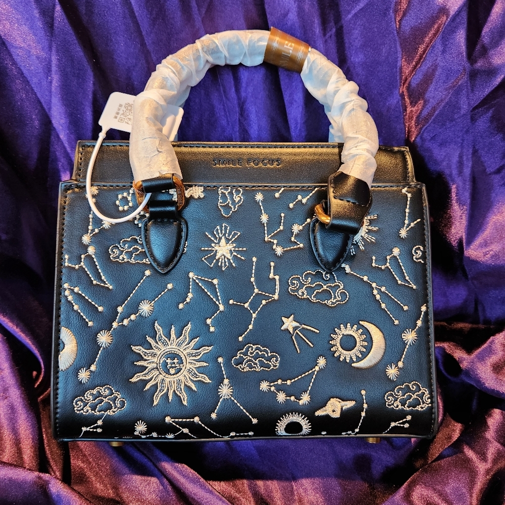 Constellation Embroidered Small Handbag